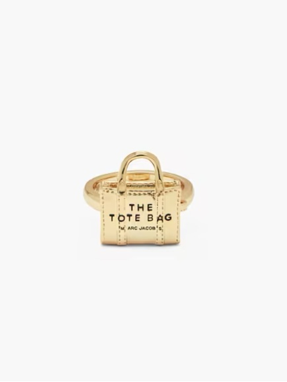 Marc Jacobs Metallic Gold Mini Tote Ring